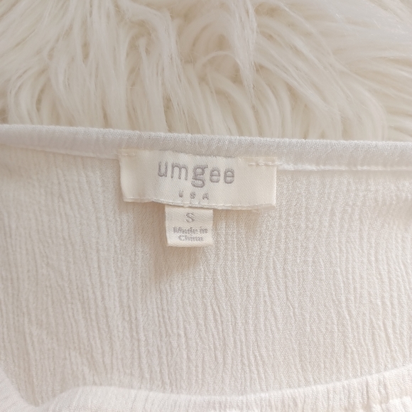 {Umgee} Ruffle Sleeve Off shoulder Tunic - Picture 3 of 5